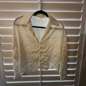 Silk Long Sleeved Pajama Shirt - XS